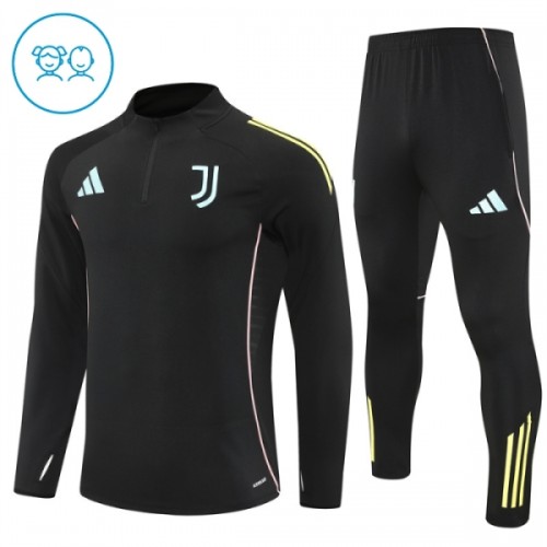Juventus Trenings Collegegenser 2025-26 Kvart-Zip Svart - Barn Juventus Trenings Collegegenser 2025-26 Kvart-Zip Svart - Barn